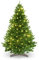 Albero di Natale artificiale [100% stampato a iniezione] - Nordman realistico con cima robusta | christmas tree di prima qualità con supporto in legno certificato FSC (180 cm, con illuminazione)