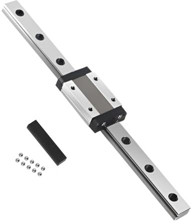 KGTCN MGN12H 150mm Mini Lagerstahl Linearführung Linearschiene Linearführungsschiene mit 1 Stück Hohe Präzision MGN12H Lager Gleitblock, für DIY 3D-Drucker und CNC-Maschine