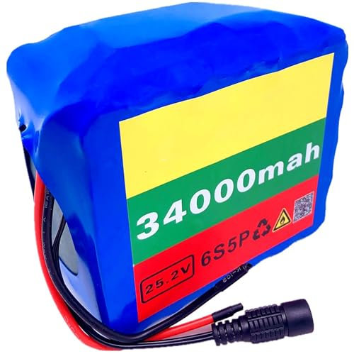 Batería Litio 24V 34Ah Bicicletta elettrica Batteria agli ioni litio con caricatore BMS Batteria agli ioni litio per E-bike scooter elettrico scooter sedia rotelle tosaerba XT60 plug