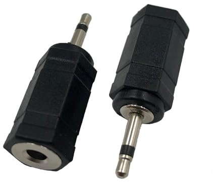 SPTSSWET 2 Pack 2,5 mm Klinkenstecker Auf 3,5 mm Klinkenbuchse Adapterstecker EIN Ring Mono Adapterstecker Kompatibel mit Logitech Harmony Hub IR Blaster IR Emitter Extender IR Repeater IR Receiver