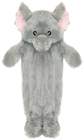 A2Z Hot Water Bottles 3D Animal Elephant Soft Plush Fleece Cover 1 Liter Durable Leak Proof Rubber Bottle Pain Relief Cosy Nights Neck Back Shoulder Warmer Sofa Bedtime Heat Theraphy