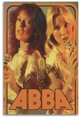 AKRHARWB ABBA Poster, Wandkunst, Vintage, elegantes Poster, dekoratives Gemälde für Wohnzimmer, Schlafzimmer, ästhetisches Poster, 30 x 45 cm, ungerahmter Stil