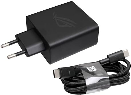 Asus 0A001-00899400 Original Cargador USB-C 65 vatios EU wallplug pequeño Incl. USB-C Cable para ROG Phone 6