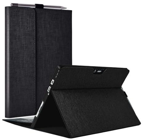 qymaksom Protective Case for Surface Pro 7/7+/6/5/4, Multiple Angle Viewing Cover, Work with Type Cover Keyboard and Surface Slim Pen 2, for Business, Working, Study