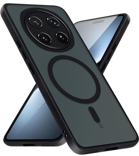 Xiltlly Coque Magnétique pour Honor Magic 7 Pro 5G Compatible avec MagSafe, Étui Mat Translucide Silicone Anti Empreintes PC Dur Housse Arrière Anti-Rayures Case pour Honor Magic 7 Pro 5G 6.8, Noir