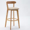 Taburetes De Bar Modernos Juego De 1 Sillas Altas Con Reposapiés, Taburete Cocina Con Marco De Madera Maciza, Taburete De Bar Acolchado Con Lino, Respaldo De Silla Ergonómico Para Isla Cocina(Khaki,71