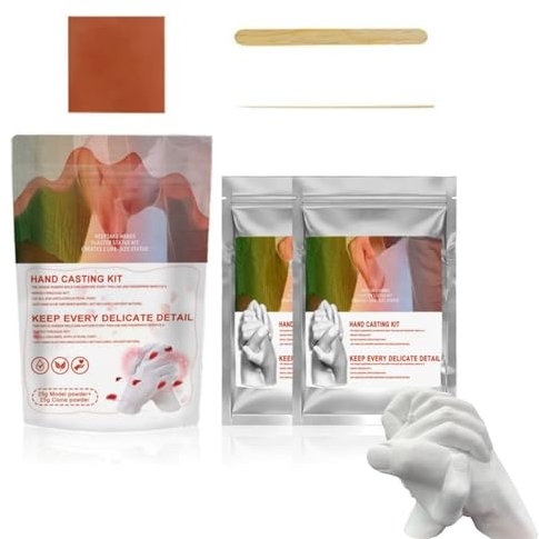 3D Diy Hand Mold Kit,Hand Casting Kit,Family Ha-Nd Casting Ki-T,Moulding Ki-T,Moulding And Plaster Powder Set For 3d Casts Of Adults,Mild And Non-Irritating,For Couples,Wedding,Friends And Family