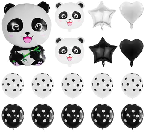YSDYY 17 Stücke Von Panda -Themenballons, Tierpartydekorationen, Party -Ballon -Sets, Arrangements Im Cartoon -Stil, Niedliche Dekorationsbedarf.
