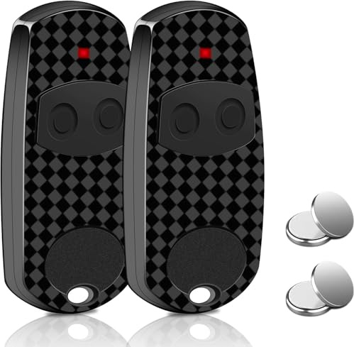 2PCS Telecomando compatibile TOP432EE Telecomando per porta 433,92 MHz compatibile con 2 canali Top432 Top432EE (include due batterie aggiuntive)