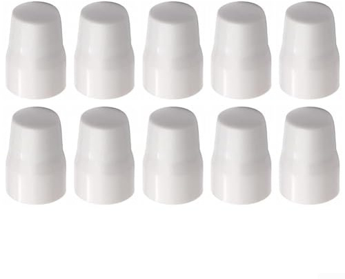 Radiator Valve Cap White Plastic Replacement Radiator Valve Insert With Protective End Cap Set For Home Central Heating Systems Accessories(10 Pack)