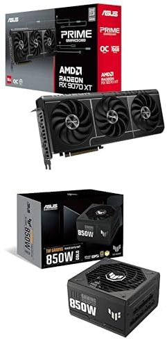 ASUS Carte Graphique PRIME-RX9070XT-O16G + Alimentation TUF-GAMING-850G