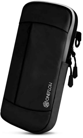 ONEFLOW Urban Sling für Emporia SMART.7 Lite Handytasche zum Umhängen, Handy Gürteltasche und Armband kombiniert, Handy Umhängetasche mit Geldbörse für Damen und Herren, Schwarz