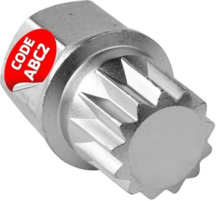SW-Stahl 02382L-15 Felgenschloss Adapter ABC2 für VW - Felgennuss | Werkzeug zur Radsicherung Demontage - Ersatzschlüssel für Felgensicherung - Chrom-Vanadium-Stahl - Ausdreher bis Bj 2012
