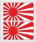 MioVespa Collection Aufkleber, 70 mm, Japanische Aufgehende Sonne, laminiert, 2 Stück