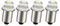 Ruiandsion Lot de 4 ampoules LED P13.5S AC 6 V 0,5 W Blanc 6 000 K Pour lampe de poche, non polaire, convient à la fois à la terre négative et à la terre positive.