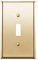 ENERLITES Toggle Light Switch Metal Wall Plate, Stainless Steel Switch Cover, Corrosion Resistant, Standard Size 1-Gang 4.50 x 2.76, Stainless Steel 201, 7711-PB, Polished Brass, Gold