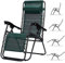 BAKAJI Sedia gravità Zero Sdraio da Giardino Poltrona Relax Pieghevole Salvaspazio Tubolari Acciaio 22mm Reclinabile Tessuto in Texilene Traspirante, Mare Spiaggia Piscina Arredo Esterno (Verde)