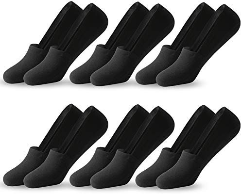 MOCOCITO Calzini Invisibili da Uomo, Calzini per Mocassini Invisibili Anti-Scivolamento e Anti-Buco, Design Casual, Fantasmino, Cotone, Taglia