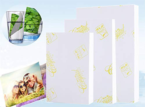Fotopapier Wasserfest Premium Schwergewicht Glänzend Tintenstrahldrucker 260g/qm,100 Blatt,15x20cm