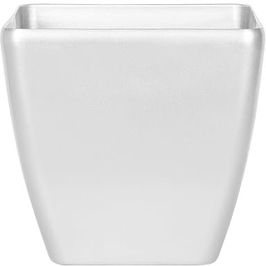 Maceta plateada 50 x 50 cm arcilla fibra interior exterior Astras