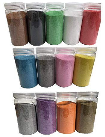 Rhinestone Paradise Dekosand 600g Quarzsand Deko Sand Streusand Streudeko Sand Streusand schwarz weiß grün blau rot grau gelb Gold Silber Tischdeko Dekorationssand (Himmelblau)