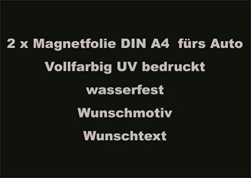 2x Firmen Werbung Magnet Schild Auto Aufkleber Wunschmotiv Text Ablösbar magnet