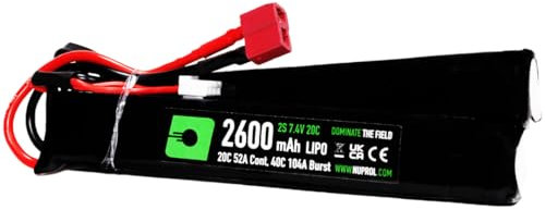NUPROL Power - 7.4v LiPo 2600mAh 2S Deans [Rate 20C @ 52A] [Burst 40C @ 104A] - Nunchuck