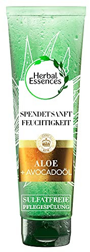 Herbal Essences Pure:Renew Sulfatfreie Pflegespülung mit Aloe + Avocadoöl, 180ml, Conditioner, Haarpflege Trockenes Haar, Trockene Haare Conditioner, Aloe Vera Haare, Ohne Sulfate