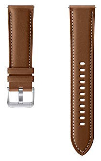 Samsung Stitch Leather Armband ET-SLR84, Uhrenarmband für Galaxy Watch3 mit 22 mm Stegbreite, Echtleder-Armband in Braun