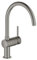 Miscelatore monocomando per lavello Grohe Minta, DN 15, 32917, uscita a C; colorazione: grafite dura spazzolata