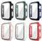 Haojavo 6er Pack Hard PC Schutzhülle für Apple Watch Serie SE/6/5/4 44mm, iWatch Hülle Mit Glas Displayschutz, schutzfolie gehärtetem Glas Gesamtblasenfreie Abdeckung für iWatch-Zubehör
