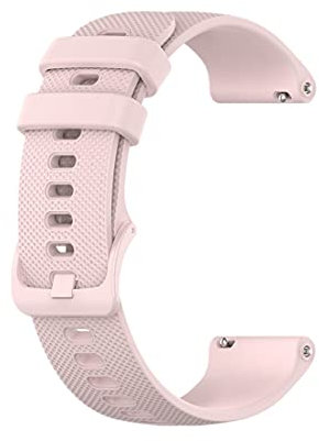 Huwokxix 22mm Watch Strap Compatible with Fossil Gen 5 Carlyle/Julianna/Garrett/Sport, Silicone Replacement Band (Pink)