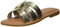 The Drop Damen Monika Flat H-band Slide Sandal Flat Sandal, Gold, 41 EU (10 US)