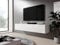 Furnix TV Kommode Zibo Fernsehschrank B160 x H35 x T32 cm - TV-Schrank hängender Lowboard Sideboard, 3 Ablagen mit Klappen, max. Belastung bis 30 kg, Wandmontage, Glänzend Weiß
