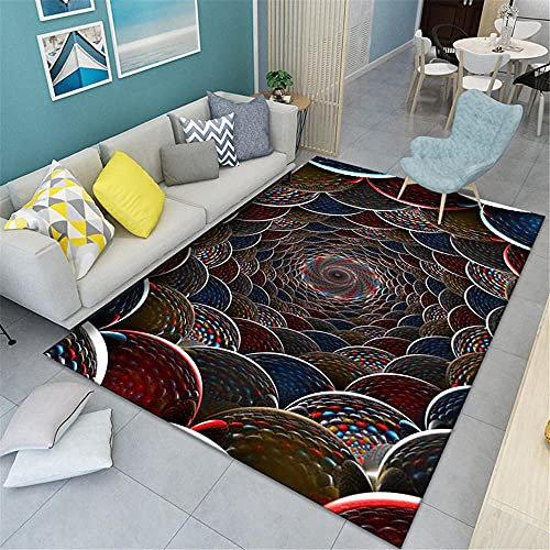 AU-OZNER alfombras pie de Cama Alfombra de Color, el patrón Giratorio es fácil de aspirar, el Agua se Lava con la Alfombra Suave Moderna alfombras Entrada casa -Color_200x300cm
