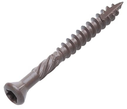 5mm Holzschrauben Selbstschneidende Braun Universalschraube aus Edelstahl Rostfrei Torx mit Hohem Korrosionsschutz C4 Mehrzweck Verwenden (Schachtel mit 200 Stück) Größe: 5mm x 50mm