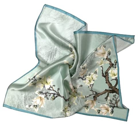 Shanlin Damen Puresilk53cmsq Schals, Mulan-grün, 21x21