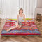 MAXYOYO Böhmische Retro-Bodenmatratze, Vintage-Blumenmuster, japanische Futon-Matratze, aufrollbar, verdicken, Schlafbett, tragbar, Camping-Matratze, Bodenliege (Bohemian C, 150 x 200 cm)