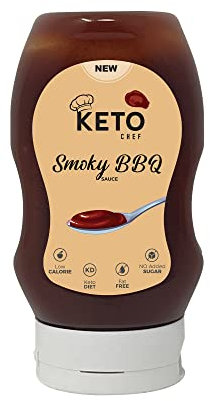 Keto Chef Smoky Barbecue - 300ml, Low Calorie, Gluten & Sugar Free, No Artificial Flavour, Vegan Everyday Healthy Condiment, Keto Diet Friendly BBQ Stir-Fry & Dip Sauce