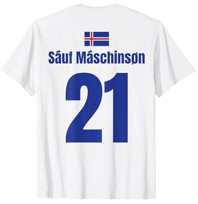 Island Sauf Trikot 21, Mallorca Sauf Trikot Weiss | Fussball T-Shirt