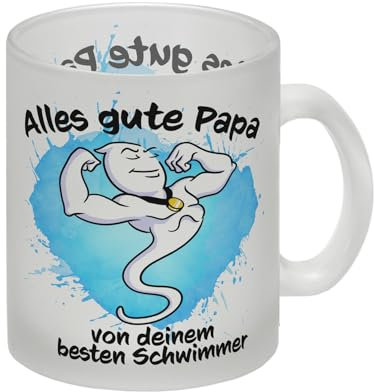 speecheese Alles Gute Papa von deinem besten Schwimmer Glas Tasse