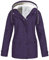 BOTCAM Giacca impermeabile da donna foderata calda: parka antipioggia con pile, giacca lunga con cappuccio, leggera, impermeabile, traspirante, antivento, 3 in 1, giacca funzionale da donna, Lilla, XL