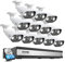 ZOSI 4K PoE Überwachungskamera Set Aussen mit 2 Wege Audio, 12x 8MP PoE IP Kamera Überwachung und 16CH 4K 4TB HDD NVR, Personenerkennung, Spotlight Alarm, Farbnachtsicht