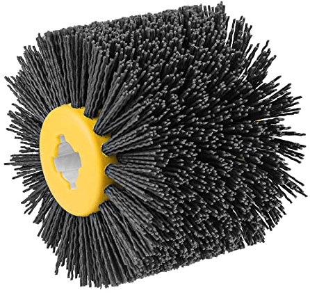 Shineboc Schleifbürsten,180 Körnung 120x100mm Nylonbürste, Polierbürste zum Holzverarbeitung, Grit Bürste Bristle Bürsten für Satiniermaschine Drahtziehrad (Grau)