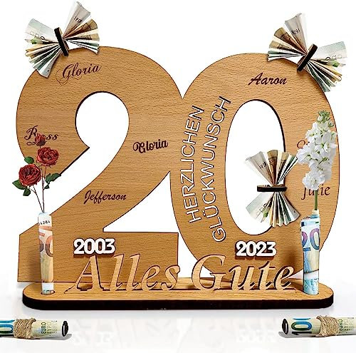 AOMAIGAD Panneau en Bois décoration Livre d'or,Livre d'or en bois bricolage,livre d'or anniversaire,Carte Anniversaire 20 Ans Bois,pour Le Mariage, Anniversaire, Fête,livre d'or en bois (20)
