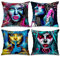 Tucocoo Kissenbezüge mit Motiv Terror Girl, Gothic-Stil, dekorativ, 45,7 x 45,7 cm, 4 Stück, moderner Stil, Kunst-Kissenbezüge, bunte Wurfkissenbezüge für Sofa, Wohnzimmer, Geschenk