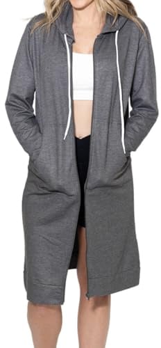MISS POPULAR Womens Hoodie Sweater Dress (US, Alpha, Small, Regular, Regular, Charcoal)