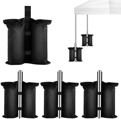 4 Piezas Sandbag Carpa Plegable 3x3 Carpas para Exteriores 3x6 Carpa Plegable Carpa Bolsas de Arena Resistentes con Doble Costura para Cualquier Carpa Emergente Gazebos al Aire Libre Paraguas