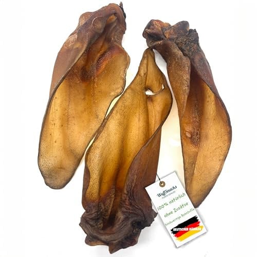 Rinderohren für Hunde, 50 Stück, Kauartikel, Hundesnack, getrocknete Rindsohren von Wuffsnacks