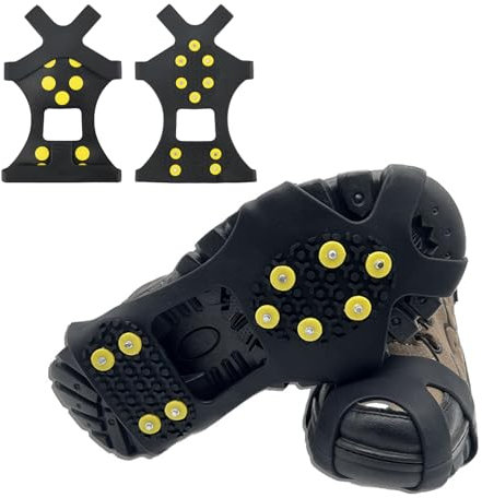 2 Stück Schuhspikes 34-40 Spikes für Schuhe Winter Anti Rutsch Schuhspikes Spikes für Schuhe Winter Herren Spikes für Schuhe Winter Damen für Outdoor Aktivitäten Winterwanderungen Schnee und EIS